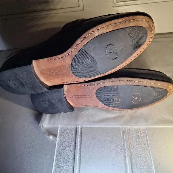 FLORSHEIM Mens Slip On Shoes With Tassels Two Tone Black & Brown 11.5 main image 11